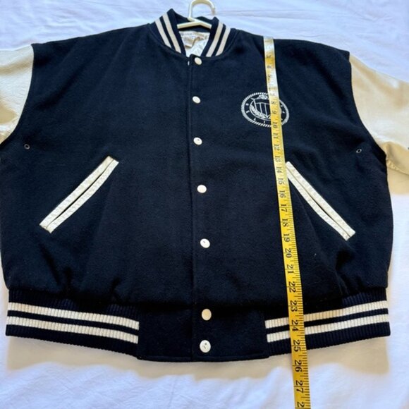 Vintage The Limited Unisex Varsity Jacket Leather Size M/L International Style - Picture 9 of 15